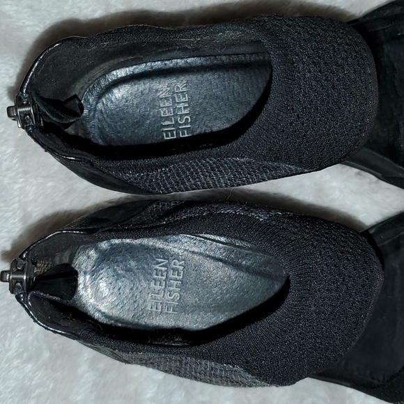 EILEEN Fisher Ogden Stretch-Knit Two-Piece Wedge Sneaker Size 7.5 - Picture 5 of 8